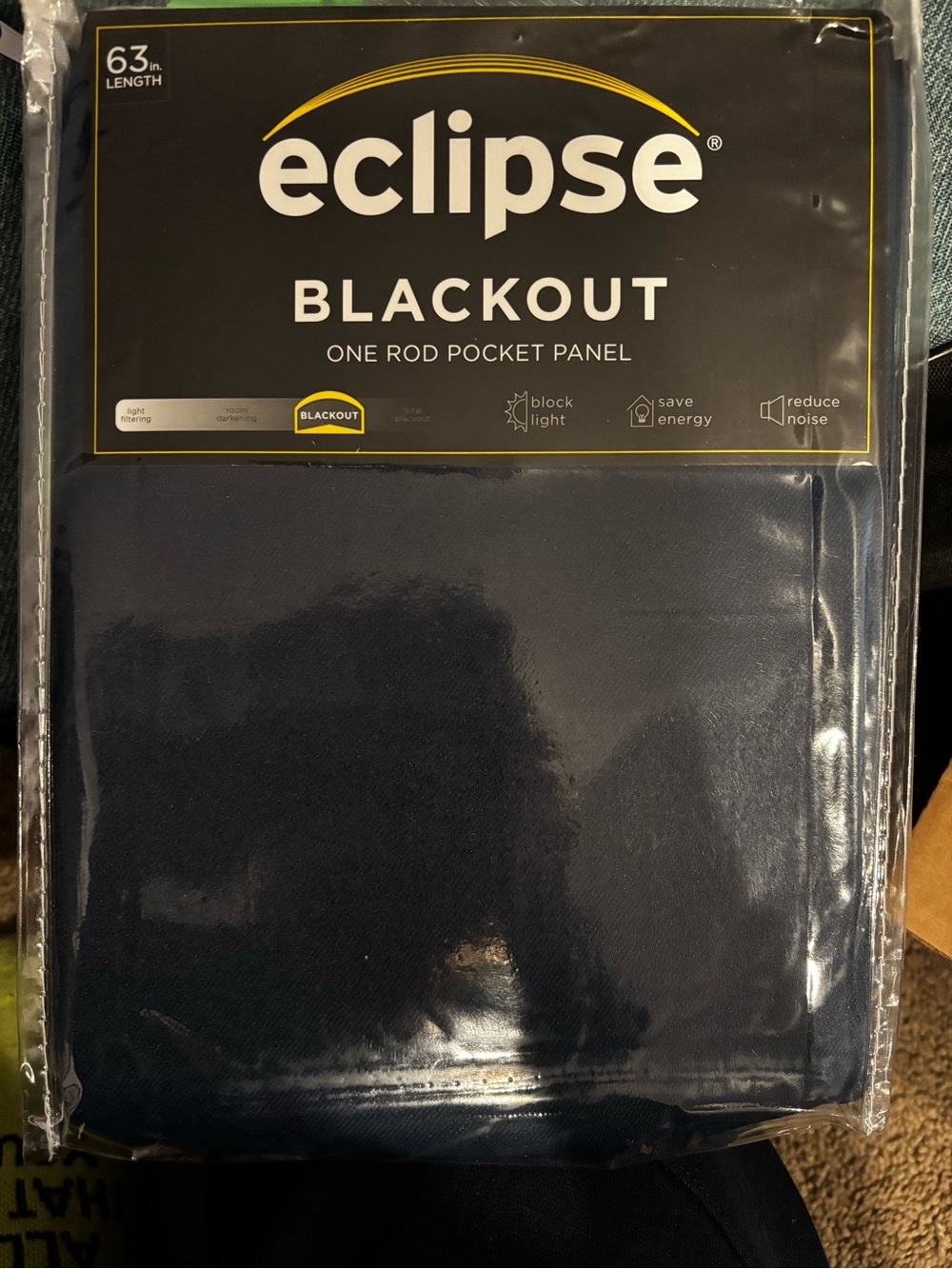 Eclipse Blackout Curtain Panel 63” - indigo